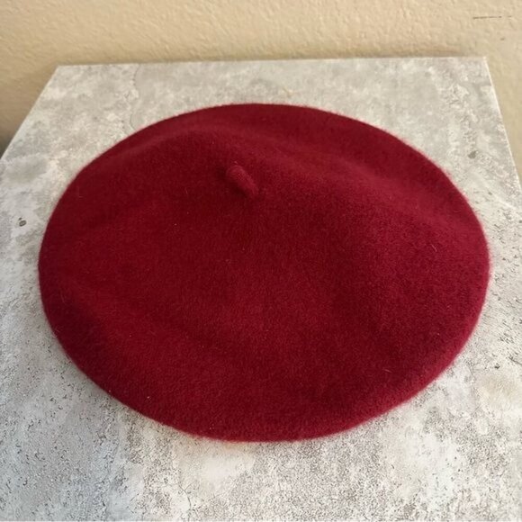 Lucky Brand Burgundy Wool Beret - Picture 2 of 9